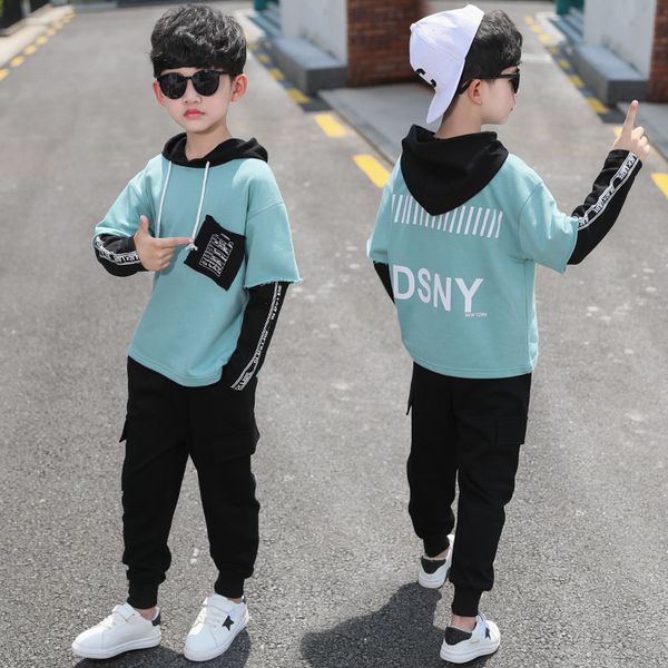 children's clothing spring and autumn winter sports fake two-piece sweater + loose trousers pants new boy hooded coat jacket 2 sets, White
children's clothing spring and autumn winter sports fake two-piece sweater + loose trousers pants new boy hooded coat jacket 2 sets, White
