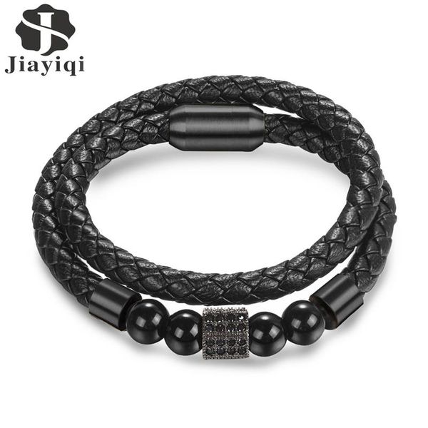 jiayiqi fashion braided leather bracelets for men women bangles stainless steel magnetic clasp couple friendship bracelets, Golden;silver 
jiayiqi fashion braided leather bracelets for men women bangles stainless steel magnetic clasp couple friendship bracelets, Golden;silver