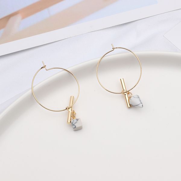 mengjiqiao new fashion design cone square marbled white stone hoop earrings for women charm jewelry geometric vintage earring, Golden;silver
mengjiqiao new fashion design cone square marbled white stone hoop earrings for women charm jewelry geometric vintage earring, Golden;silver