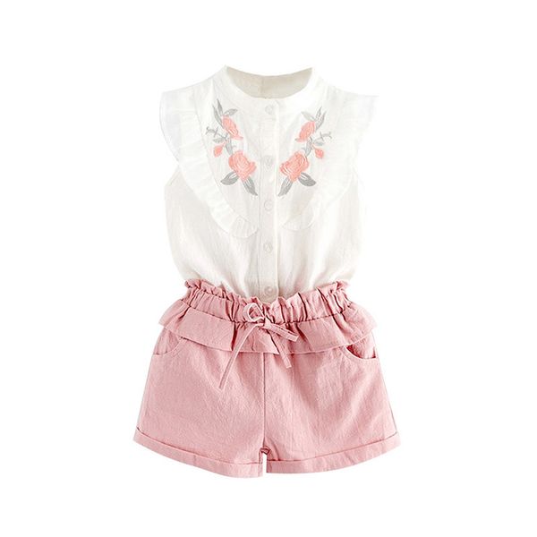 ins kids designer clothes girls embroidered sleeveless shirt+shorts white suit fashion 2 piece suit girls baby girl designer clothes by1473
ins kids designer clothes girls embroidered sleeveless shirt+shorts white suit fashion 2 piece suit girls baby girl designer clothes by1473