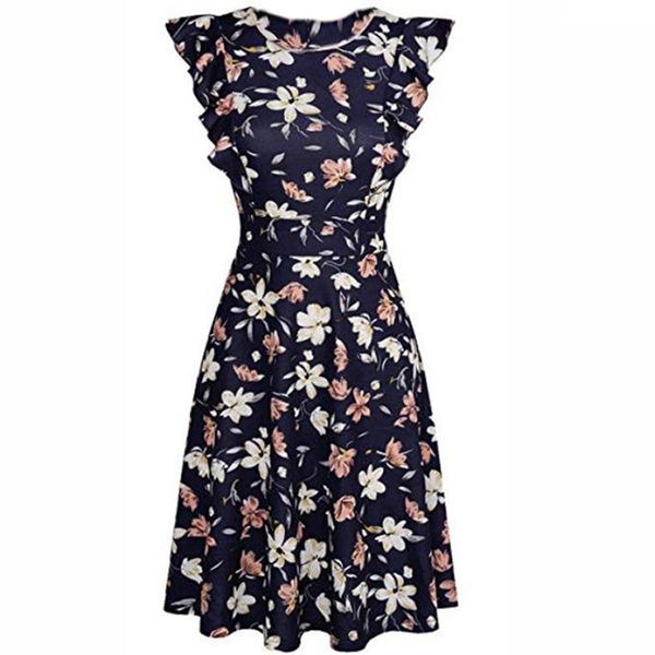 women's summer vintage ruffle flora printed sleeveless a line swing casual cocktail party midi dress flora, Black;gray
women's summer vintage ruffle flora printed sleeveless a line swing casual cocktail party midi dress flora, Black;gray
