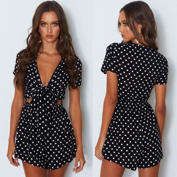 spring / summer 2020 new one-piece women's polka dot tie short sleeve shorts one-piece pants women tracksuit, White
spring / summer 2020 new one-piece women's polka dot tie short sleeve shorts one-piece pants women tracksuit, White