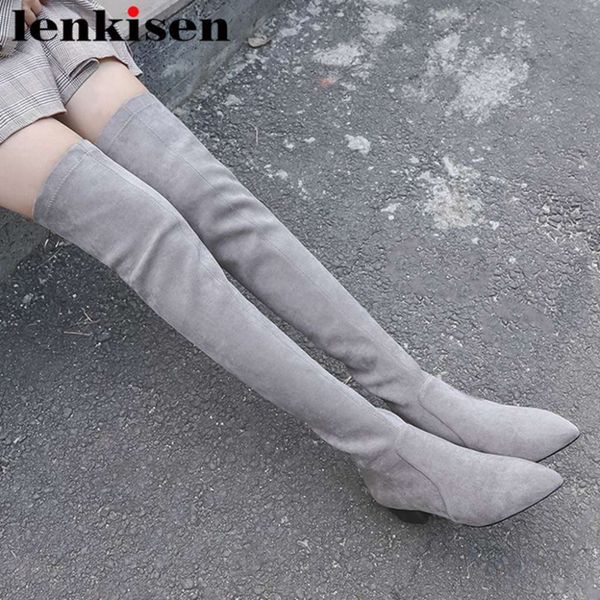 2019 high fashion pretty girls pointed toe low heels slender stretch thigh high boots metal decoration dating boots l75, Black
2019 high fashion pretty girls pointed toe low heels slender stretch thigh high boots metal decoration dating boots l75, Black