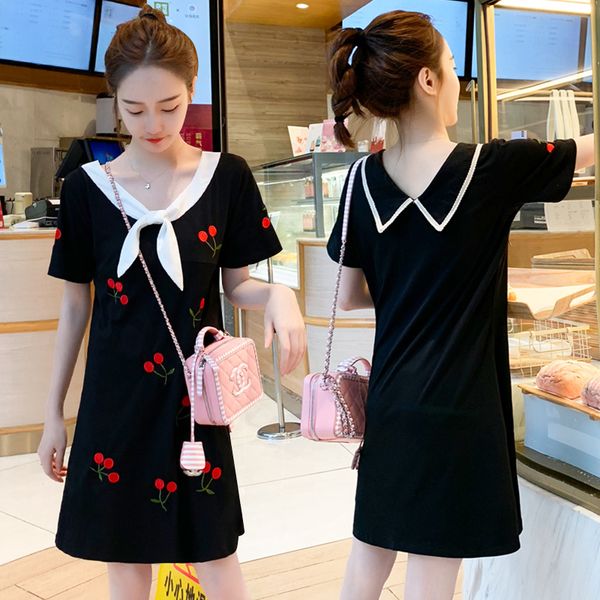 preppy style pregnant women summer lactation dress bow collar cherry embroidery postpartum maternity nursing dress breastfeeding, Black;gray
preppy style pregnant women summer lactation dress bow collar cherry embroidery postpartum maternity nursing dress breastfeeding, Black;gray