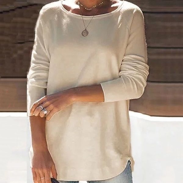 solid t-shirt womens casual tee shirts o-neck long sleeve loose t shirts basic clothing camisas de moda mujer, White
solid t-shirt womens casual tee shirts o-neck long sleeve loose t shirts basic clothing camisas de moda mujer, White