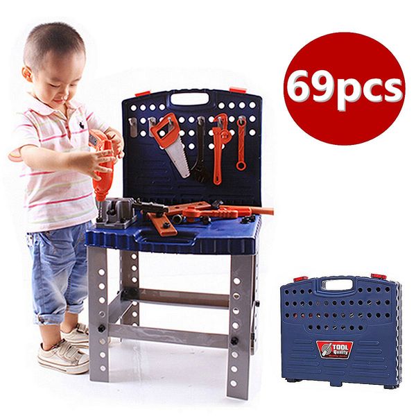 69pcs children's tool box foldable work bench with repair tools set mutifunctional kids baby role play toy plastic hand tools
69pcs children's tool box foldable work bench with repair tools set mutifunctional kids baby role play toy plastic hand tools