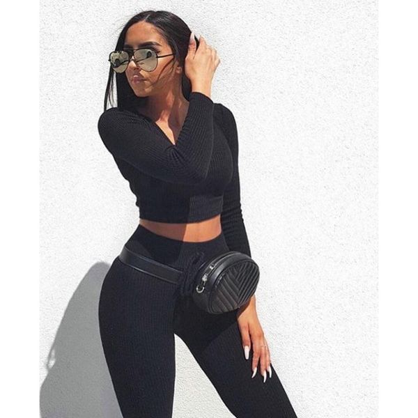 knitted crop women tracksuit v-neck solid long sleeve women sports suit drawstring long pants knitted suit, White
knitted crop women tracksuit v-neck solid long sleeve women sports suit drawstring long pants knitted suit, White