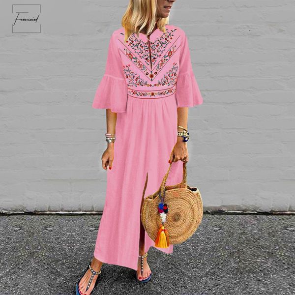 bohemian loose printd dress v neck ruffle sleeve split maxi dresses holiday casual women white vestido plus size, Black;gray
bohemian loose printd dress v neck ruffle sleeve split maxi dresses holiday casual women white vestido plus size, Black;gray