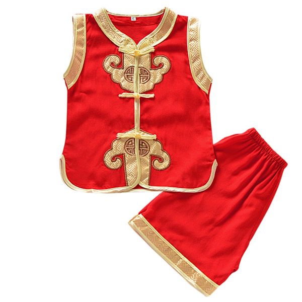 solid chinese red summer boys vest suit artificial cotton baby performance toddler suits clothing new, White
solid chinese red summer boys vest suit artificial cotton baby performance toddler suits clothing new, White