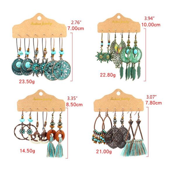 12pair bohemia sea shells starfish drop earrings vintage ethnic tassel earrings t4md, Silver
12pair bohemia sea shells starfish drop earrings vintage ethnic tassel earrings t4md, Silver