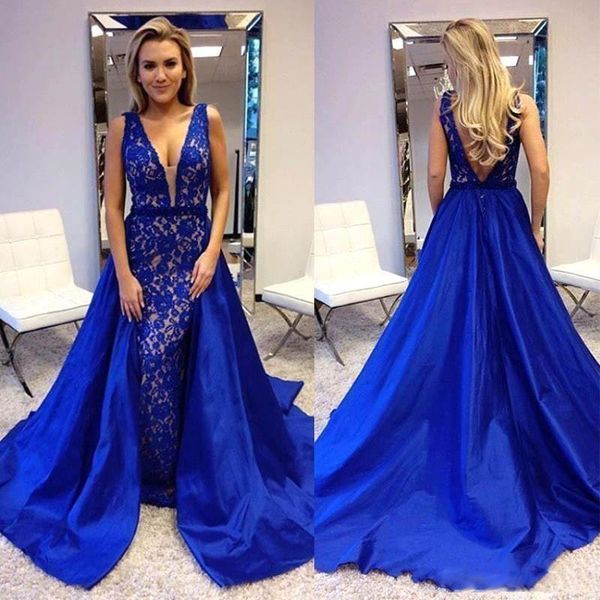 2019 deep v-neck mermaid evening dresses lace sweep train prom gowns robe de soiree elie saab formal party dresses, Black;red
2019 deep v-neck mermaid evening dresses lace sweep train prom gowns robe de soiree elie saab formal party dresses, Black;red