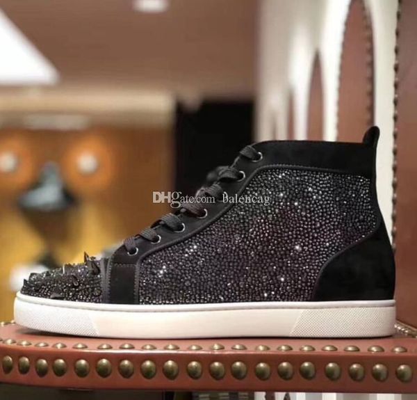 men's fashion casual shoes red bottom low high black/blue strass pik spiked sneaker suede rhinestone strass party wedding discount
men's fashion casual shoes red bottom low high black/blue strass pik spiked sneaker suede rhinestone strass party wedding discount