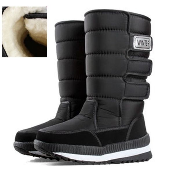 men platform non-slip thick wool snow boots cold winter man keep warm waterproof shoes outdoor mid-calf male boots, Black
men platform non-slip thick wool snow boots cold winter man keep warm waterproof shoes outdoor mid-calf male boots, Black