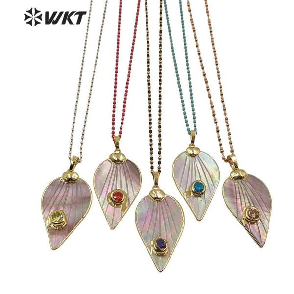 wt-mn964 woman fashion bohe jewelry natural pink shell necklace leaf shape shell with cz paved multi color beads chain necklace, Silver
wt-mn964 woman fashion bohe jewelry natural pink shell necklace leaf shape shell with cz paved multi color beads chain necklace, Silver