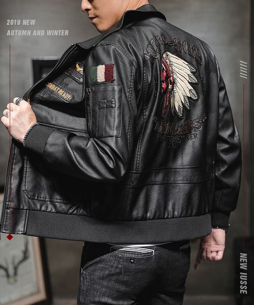 fashion autumn mens pu leather jacket 2019 new arrival men casual embroidery outdoor jackets male clothing size m-3xl, Black
fashion autumn mens pu leather jacket 2019 new arrival men casual embroidery outdoor jackets male clothing size m-3xl, Black