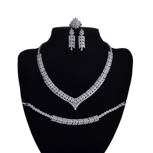 jewelry set hadiyana trendy elegant luxury women wedding bridal necklace earrings ring and bracelet cny0041 conjunto de joyas, Silver
jewelry set hadiyana trendy elegant luxury women wedding bridal necklace earrings ring and bracelet cny0041 conjunto de joyas, Silver
