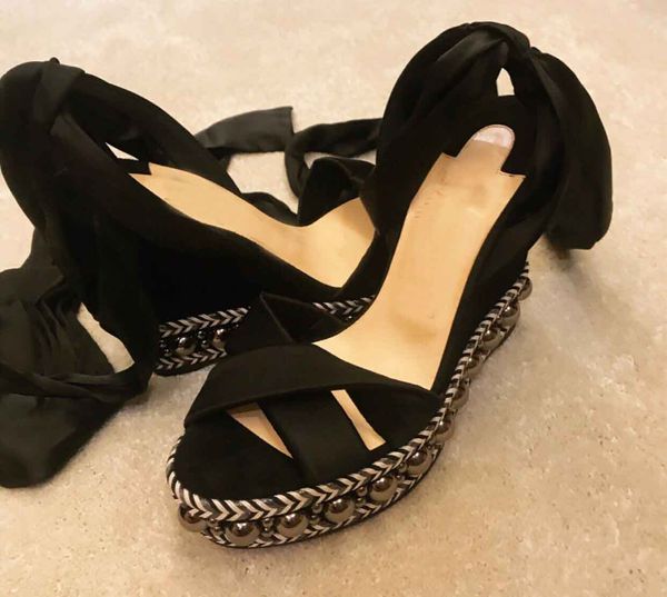 роскошные дамы red bottom levantinana сандалии клинья espadrilles woven лодыжки ремень женщины stud wedge ladies гладиатор сандалии с коробк, Black
роскошные дамы red bottom levantinana сандалии клинья espadrilles woven лодыжки ремень женщины stud wedge ladies гладиатор сандалии с коробк, Black