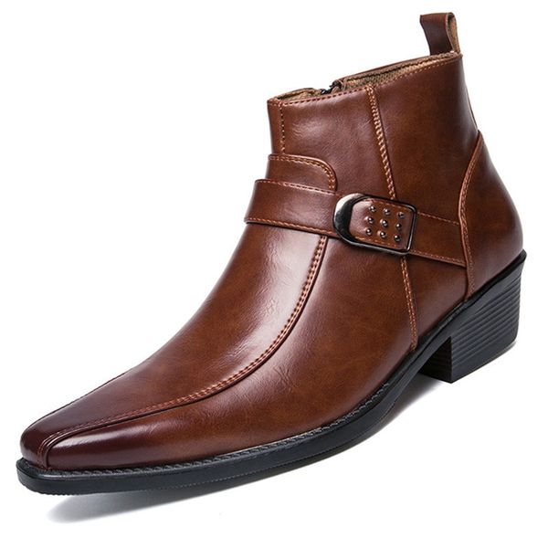 Men's Dress Ankle Zip Leather Boots Autumn British Retro Men Motorcycle Boots Casual Shoes Black Buckle
Men's Dress Ankle Zip Leather Boots Autumn British Retro Men Motorcycle Boots Casual Shoes Black Buckle