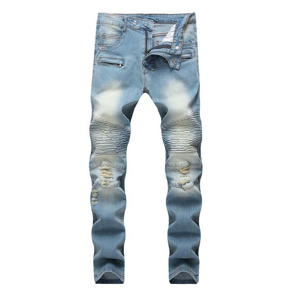designer fold light blue straight trousers mens modern slim long distrressed jeans fashion male clothing
designer fold light blue straight trousers mens modern slim long distrressed jeans fashion male clothing