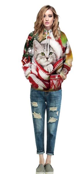 2019 new christmas cat series 3d digital printing couples dress hoodies men's clothes, Black
2019 new christmas cat series 3d digital printing couples dress hoodies men's clothes, Black