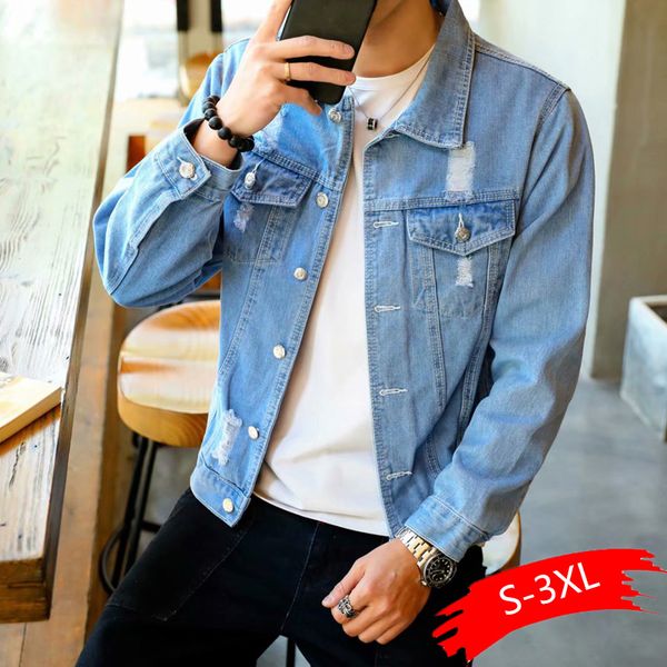 2019men's denim jacket hip hop retro denim jacket street casual pilot harajuku fashion hole slim buttoned sky blue men's, Black;brown
2019men's denim jacket hip hop retro denim jacket street casual pilot harajuku fashion hole slim buttoned sky blue men's, Black;brown