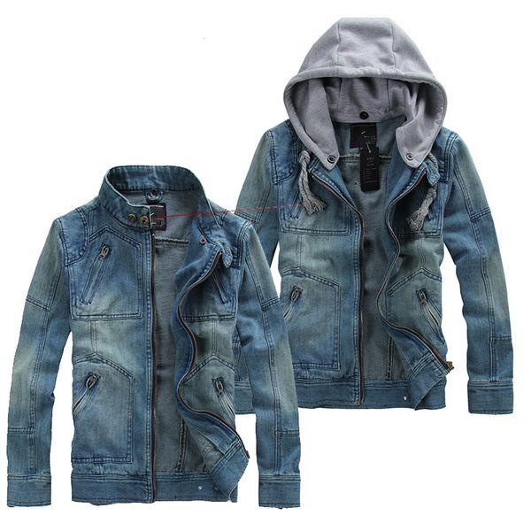 foreign trade men's wear jeans coat autumn and winter new style western style hooded denim jacket mock two-piece washing retro t, Black;brown
foreign trade men's wear jeans coat autumn and winter new style western style hooded denim jacket mock two-piece washing retro t, Black;brown