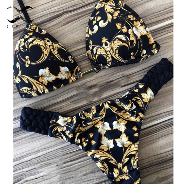 vintage floral print bikini 2020 mujer halter high cut swimwear women push up bathing suit micro swimsuit female summer bathers, White;black
vintage floral print bikini 2020 mujer halter high cut swimwear women push up bathing suit micro swimsuit female summer bathers, White;black