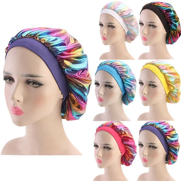 brand new 2019 fshion women satin night sleep cap hair bonnet hat silk head cover wide elastic band adjustable hair accessory, Blue;gray
brand new 2019 fshion women satin night sleep cap hair bonnet hat silk head cover wide elastic band adjustable hair accessory, Blue;gray
