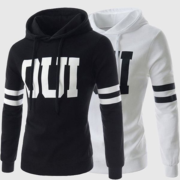 men fashion pullover hoodie sweatshirt swear drawstring slim outwear, Black
men fashion pullover hoodie sweatshirt swear drawstring slim outwear, Black