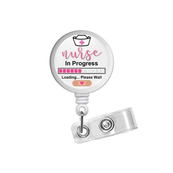 nurse in progress loading id badge reel holder clip holder retractable rn student nurse, Silver
nurse in progress loading id badge reel holder clip holder retractable rn student nurse, Silver