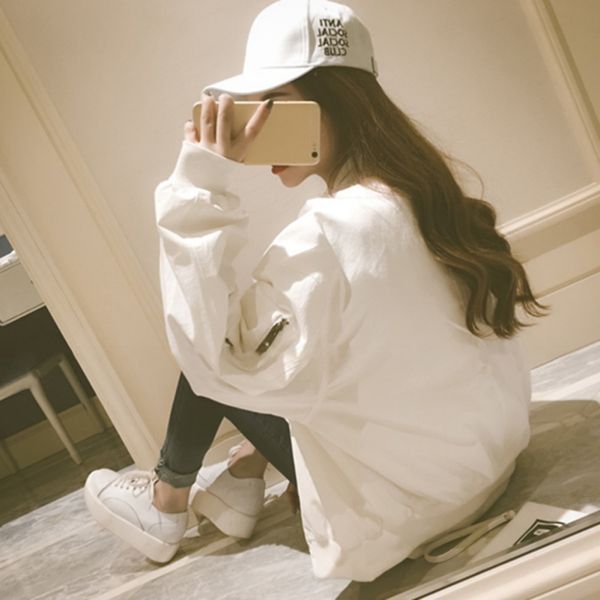 wholesale women coat thin long sleeve baseball uniform coat early spring loose solid color zipper for women, Black;white
wholesale women coat thin long sleeve baseball uniform coat early spring loose solid color zipper for women, Black;white