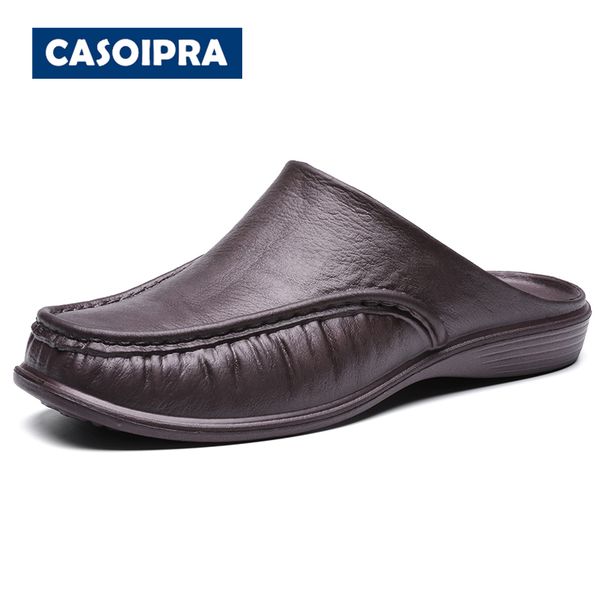 casoipra 2020 summer men half slippers classic closed round toe sandals comfortable mule flat garden shoes flip flops 47, Black
casoipra 2020 summer men half slippers classic closed round toe sandals comfortable mule flat garden shoes flip flops 47, Black
