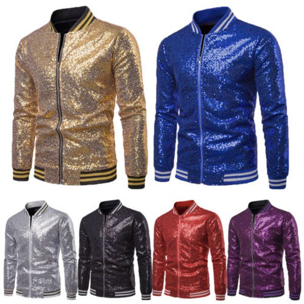 men shiny blazers gold sequin glitter suit jackets male nightclub one button suit blazer dj stage blazers, White;black
men shiny blazers gold sequin glitter suit jackets male nightclub one button suit blazer dj stage blazers, White;black
