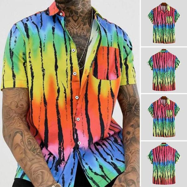 2020 summer men colorful printed shirts casual short sleeve turn down collar pockets shirt man fashion loose comfortable, White;black
2020 summer men colorful printed shirts casual short sleeve turn down collar pockets shirt man fashion loose comfortable, White;black