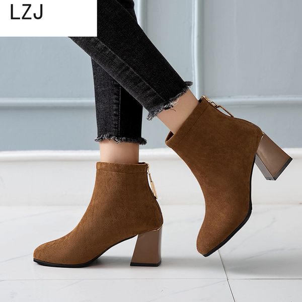 2019 women ankle boots winter suede high heels boots ladies fashion pointed toe gladiator black leather shoes for woman
2019 women ankle boots winter suede high heels boots ladies fashion pointed toe gladiator black leather shoes for woman