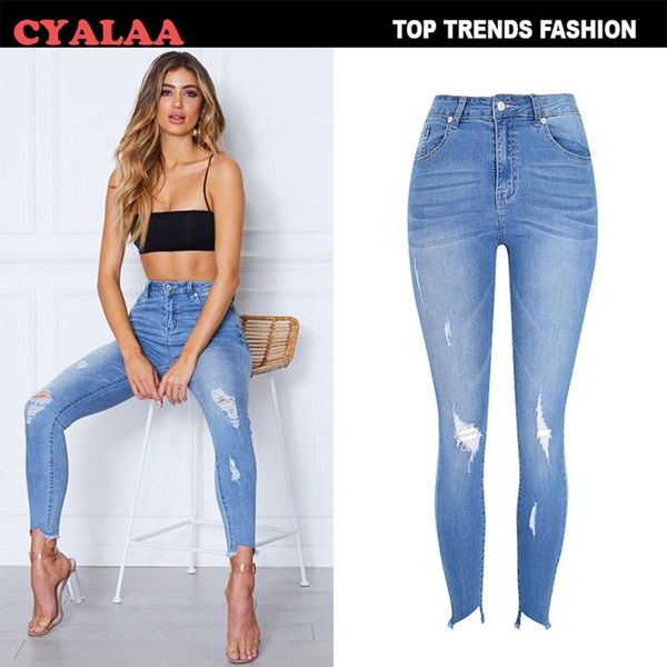 2020 cyalaa arrivals fashion women lady denim skinny pants high waist stretch jeans slim pencil jeans women casual, Blue
2020 cyalaa arrivals fashion women lady denim skinny pants high waist stretch jeans slim pencil jeans women casual, Blue