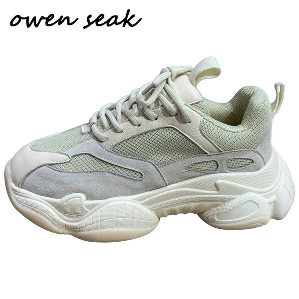 owen seak women casual daddy shoes luxury trainers genuine leather lace up heighten sneakers spring basic brand flats shoes, Black
owen seak women casual daddy shoes luxury trainers genuine leather lace up heighten sneakers spring basic brand flats shoes, Black
