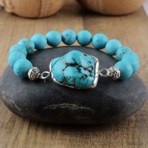 unique natural stones turquoises charm beaded bracelets handmade boho bracelet women leather bracelet healing stone jewelry, Golden;silver
unique natural stones turquoises charm beaded bracelets handmade boho bracelet women leather bracelet healing stone jewelry, Golden;silver