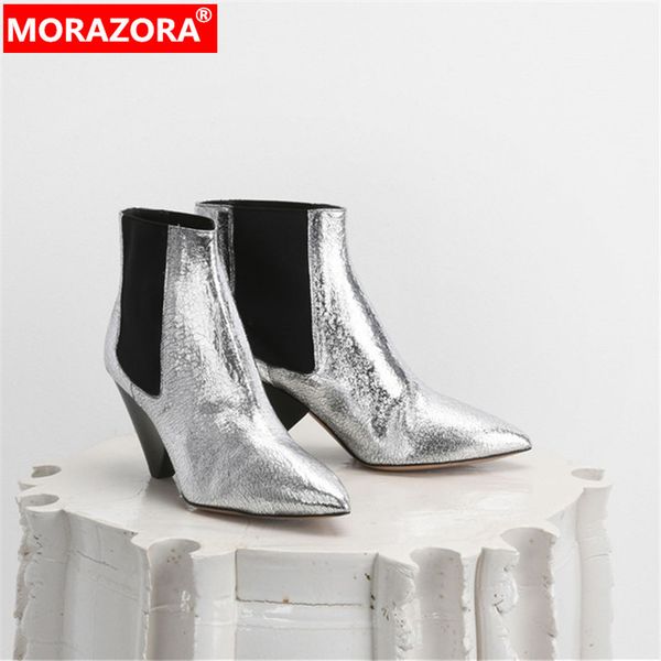 morazora 2019 full cow leather women ankle boots pointed toe autumn high heels boots fashion dress party shoes woman, Black
morazora 2019 full cow leather women ankle boots pointed toe autumn high heels boots fashion dress party shoes woman, Black