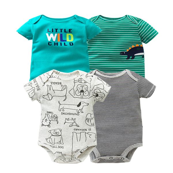4pcs/lot cotton baby bodysuits infant jumpsuit fashion baby boys girls clothes short sleeve newborn clothing set, Blue
4pcs/lot cotton baby bodysuits infant jumpsuit fashion baby boys girls clothes short sleeve newborn clothing set, Blue