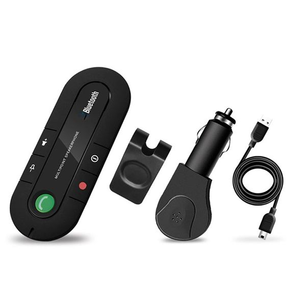 Bluetooth Car Kit V4 1 Wirele Bluetooth Receiver Un Vi Or Clip Peakerphone Hand Mu Ic Player With Car Charger