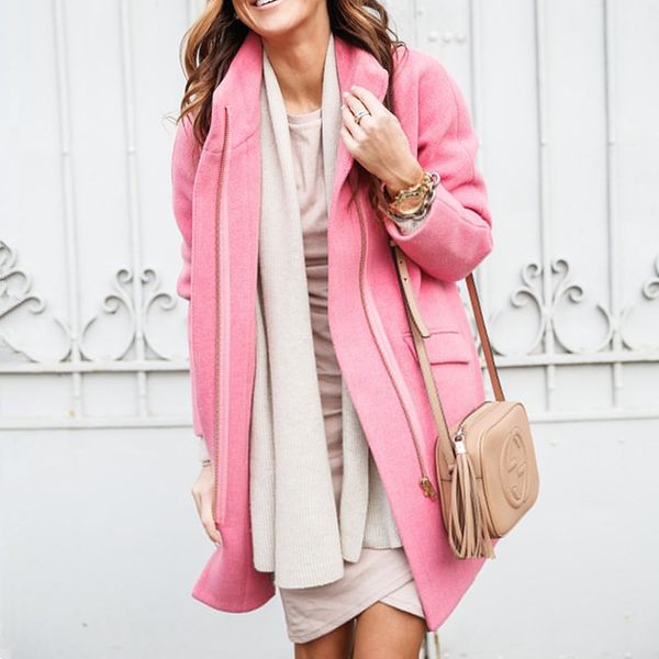 women blend overcoat autumn and winter turn-down collar long plus size female casual fashion zipper wool & blends coats, Black
women blend overcoat autumn and winter turn-down collar long plus size female casual fashion zipper wool & blends coats, Black