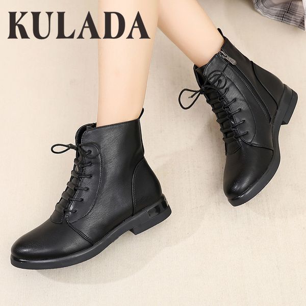 kulada new fashion boots lace-up black ankle boots women autumn winter zipper low heels women motorcycle waterproof
kulada new fashion boots lace-up black ankle boots women autumn winter zipper low heels women motorcycle waterproof