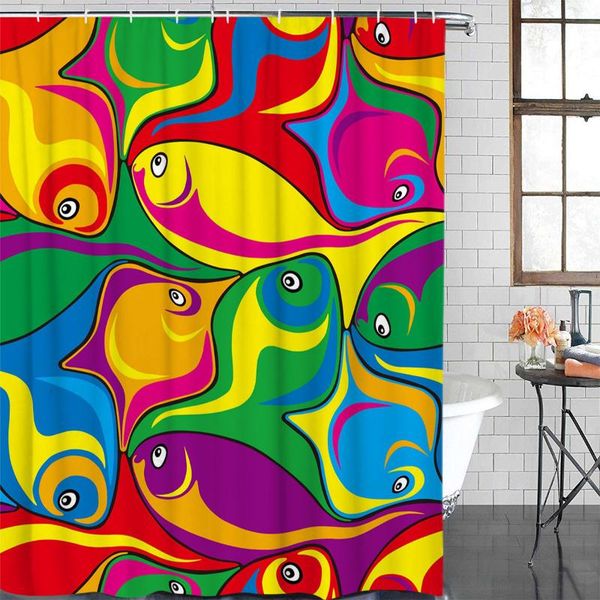 shower curtains polyester curtain abstract fish colorful art bathroom item waterproof &12 hook
shower curtains polyester curtain abstract fish colorful art bathroom item waterproof &12 hook