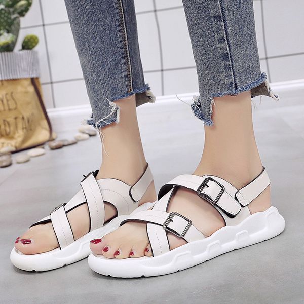 rimocy 2020 summer women flat sandals black white buckle soft sole beach shoes woman casual flat heel gladiator sandalias mujer
rimocy 2020 summer women flat sandals black white buckle soft sole beach shoes woman casual flat heel gladiator sandalias mujer