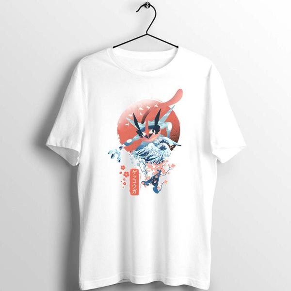 t shirt men women greninja cherry blossom artwork cartoon basic white color custom printed casual tee clothing for summer, White;black
t shirt men women greninja cherry blossom artwork cartoon basic white color custom printed casual tee clothing for summer, White;black