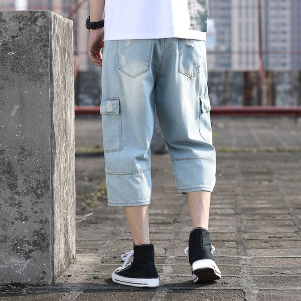 men's jeans homme new fashion summer casual straight loose hole jeans calf-length pants pantalones hombre para hombre 2019, Blue
men's jeans homme new fashion summer casual straight loose hole jeans calf-length pants pantalones hombre para hombre 2019, Blue