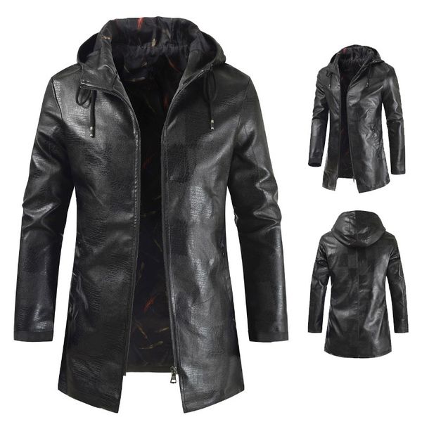 chtengiber autumn winter men's windbreakers long leather jackets hooded male jacket outwear brand cloth coat casacas para hombre, Black;brown
chtengiber autumn winter men's windbreakers long leather jackets hooded male jacket outwear brand cloth coat casacas para hombre, Black;brown