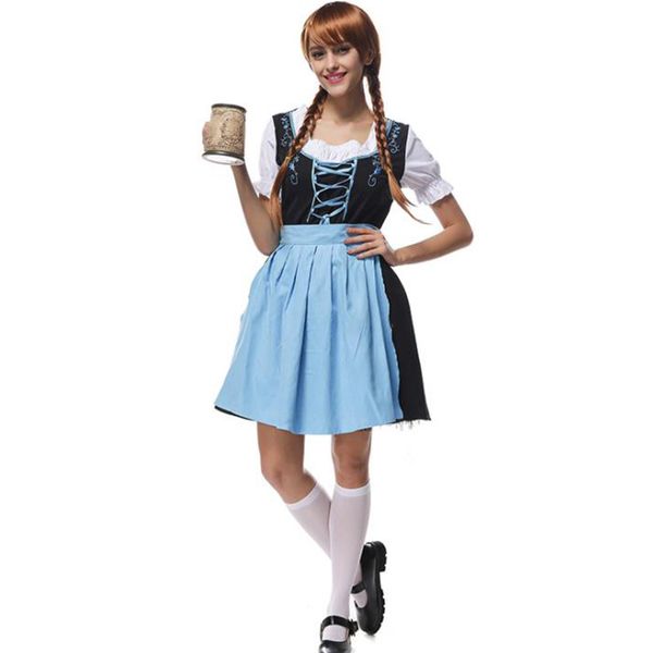 womens german beer girl costume fraulein dirndl fancy dress oktoberfest costume halloween women, Black;red 
womens german beer girl costume fraulein dirndl fancy dress oktoberfest costume halloween women, Black;red