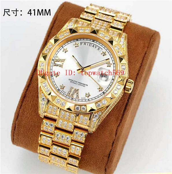 day date mens watch swiss automatic watch 28800 vph diamond dial & bracelet 18k gold 904l stainless steel 28800 vph sapphire crystal, Slivery;brown
day date mens watch swiss automatic watch 28800 vph diamond dial & bracelet 18k gold 904l stainless steel 28800 vph sapphire crystal, Slivery;brown